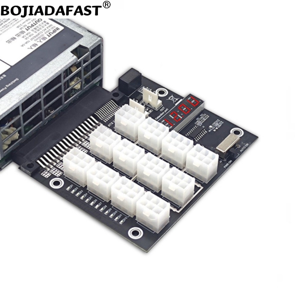 12 Ports PCIE 6Pin Connector S - 2400W Server Psu Breakout Board review and price